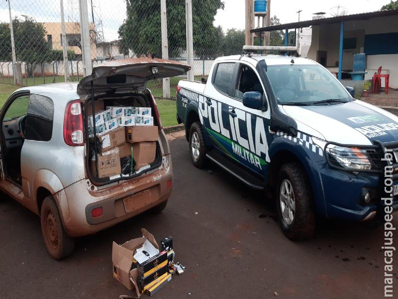 Maracaju: Polícia Militar apreende veículo carregado com mercadorias oriundas do contrabando e descaminho