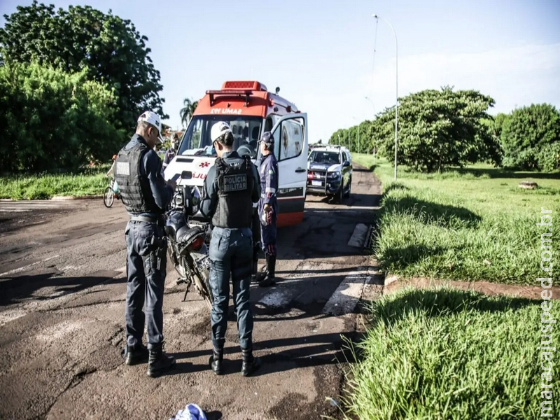 Motociclista fica ferido ao atropelar capivara no Aero Rancho em Campo Grande