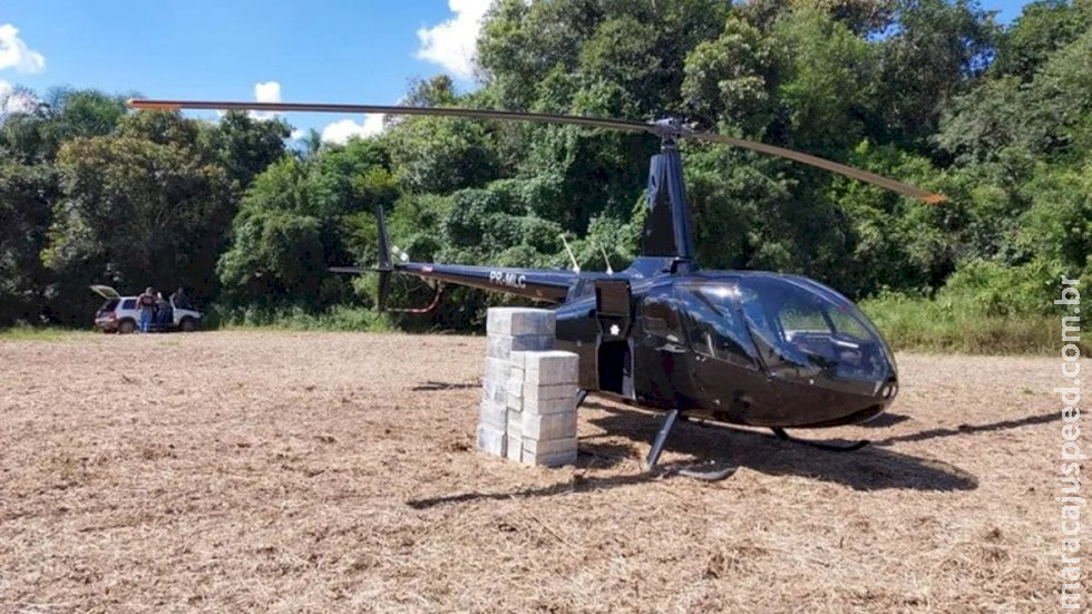 PF apreende 300kg de cocaína em helicóptero no interior de SP