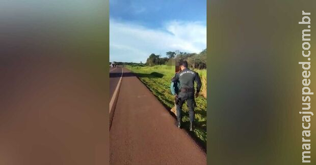 PMs salvam homem que tentava se jogar contra veículos na BR-163, em Campo Grande