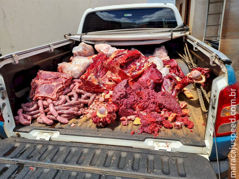 Polícia apreende 1.503 quilos de carne clandestina em Laguna Carapã