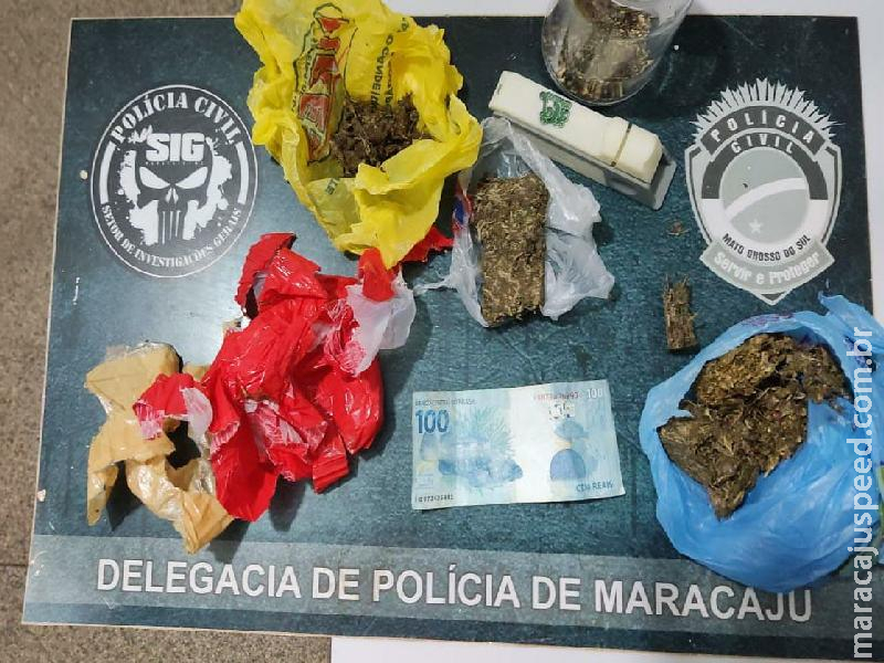 Polícia Civil cumpre mandado de prisão preventiva e realiza busca e apreensão para repressão ao tráfico de drogas em Maracaju