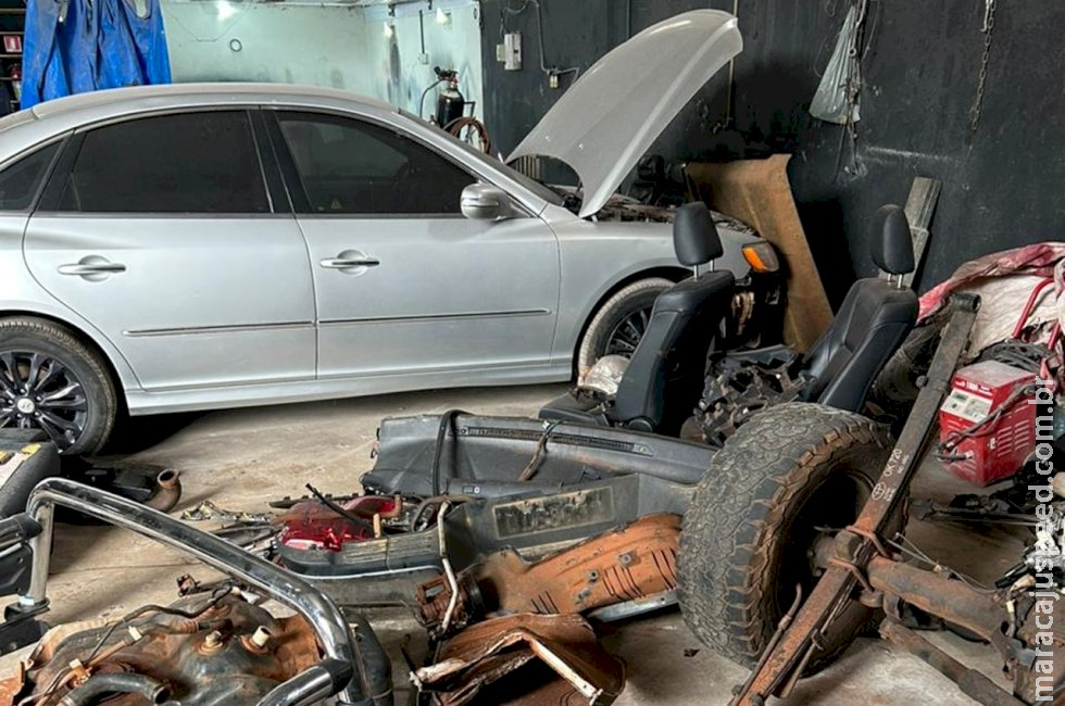 Polícia faz buscas em oficinas que funcionavam como desmanches em Nova Andradina