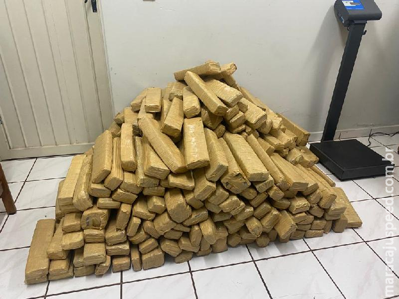 Polícia Militar Ambiental de Batayporã prende foragido da justiça transportando 323 kg de maconha em caminhão baú de transporte de pescado