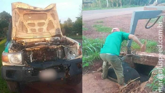 Vaca na estrada causa acidente e deixa ambulância destruída