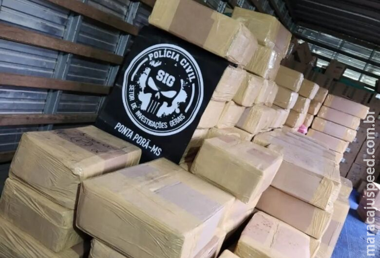 Cinco toneladas de maconha são apreendidas em entreposto na fronteira