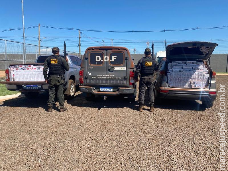 Dois veículos furtados são recuperados pelo DOF em Maracaju, com mais de 5 mil pacotes de cigarros contrabandeados Dois veículos furtados são recuperados pelo DOF em Maracaju, com mais de 5 mil pacotes de cigarros contrabandeados
