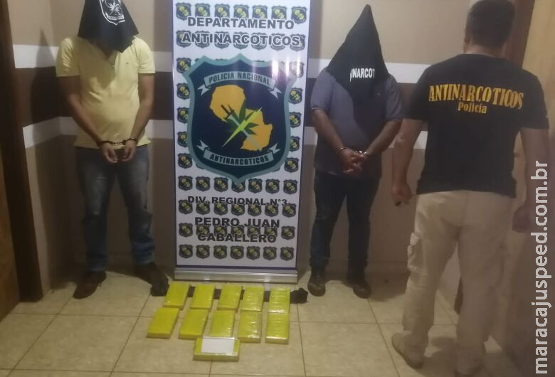 Dupla é presa com mais de 11 kg de cocaína na fronteira Dupla é presa com mais de 11 kg de cocaína na fronteira