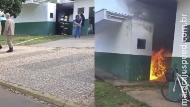Homem mete fogo em posto de saúde de Bonito Homem mete fogo em posto de saúde de Bonito
