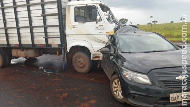 Idosa que sofreu acidente com caminhão na MS-080 morre na Santa Casa