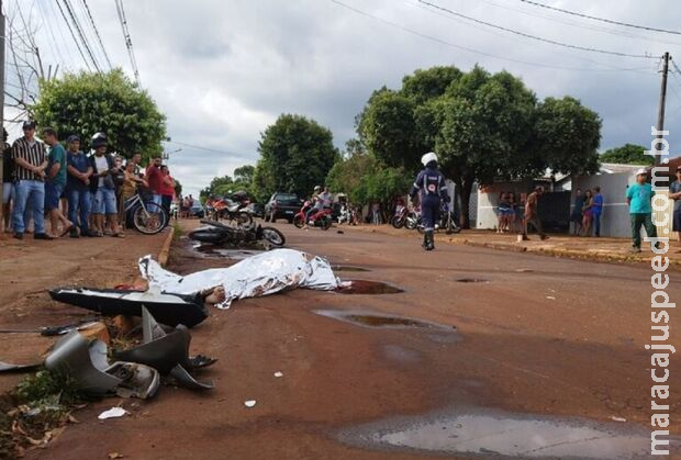 Jovem de 27 anos morre em batida de Biz com caminhonete em Dourados Jovem de 27 anos morre em batida de Biz com caminhonete em Dourados