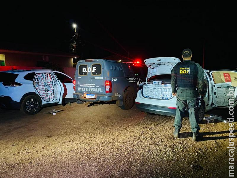 Maracaju: DOF recupera mais dois carros roubados carregados com cigarros e defensivos agrícolas contrabandeados Maracaju: DOF recupera mais dois carros roubados carregados com cigarros e defensivos agrícolas contrabandeados