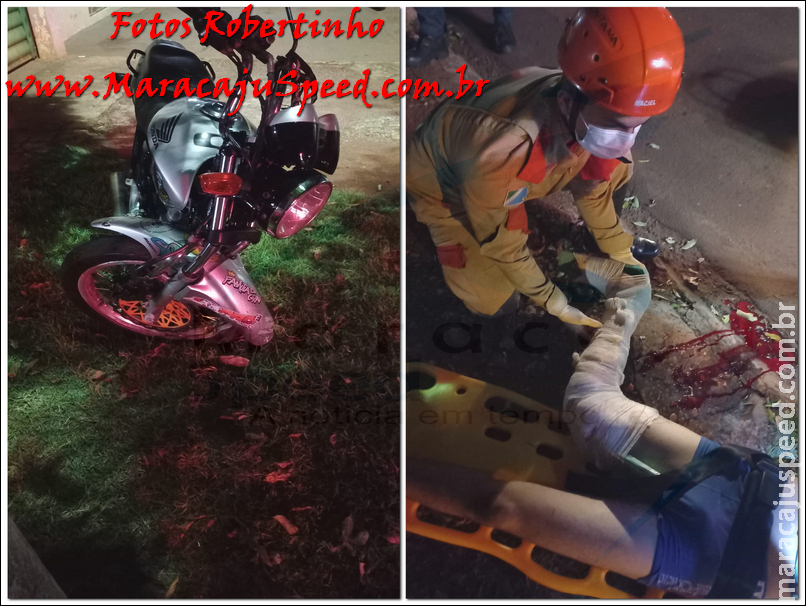 Maracaju: Motociclista foge de abordagem policial, durante fuga perde controle da motocicleta e colidi contra poste da rede elétrica Maracaju: Motociclista foge de abordagem policial, durante fuga perde controle da motocicleta e colidi contra poste da rede elétrica