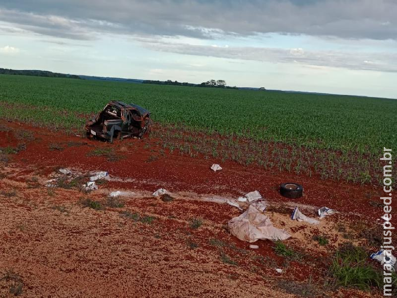 Maracaju: Passageira de veículo Fiat Strada morre em capotamento na estrada dos Polacos (MS-166)