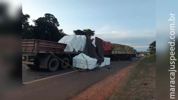 Motorista bate bitrem em caminhões e morre em Selvíria 