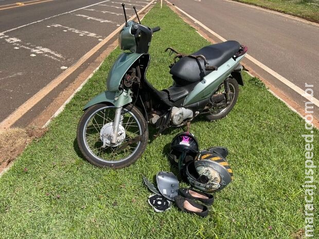 Picape atinge motocicleta e casal fica ferido na BR-376, em Nova Andradina Picape atinge motocicleta e casal fica ferido na BR-376, em Nova Andradina