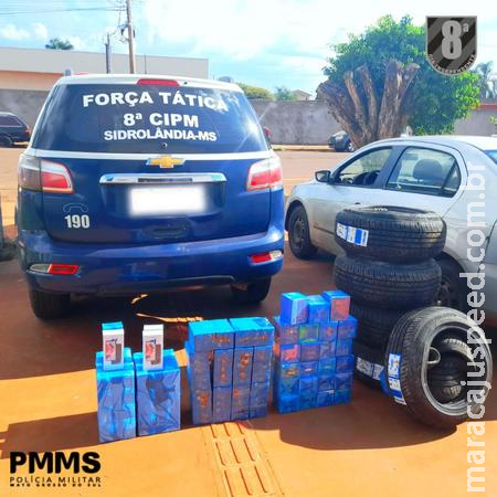 Polícia Militar apreende mercadoria de contrabando e descaminho em Sidrolândia