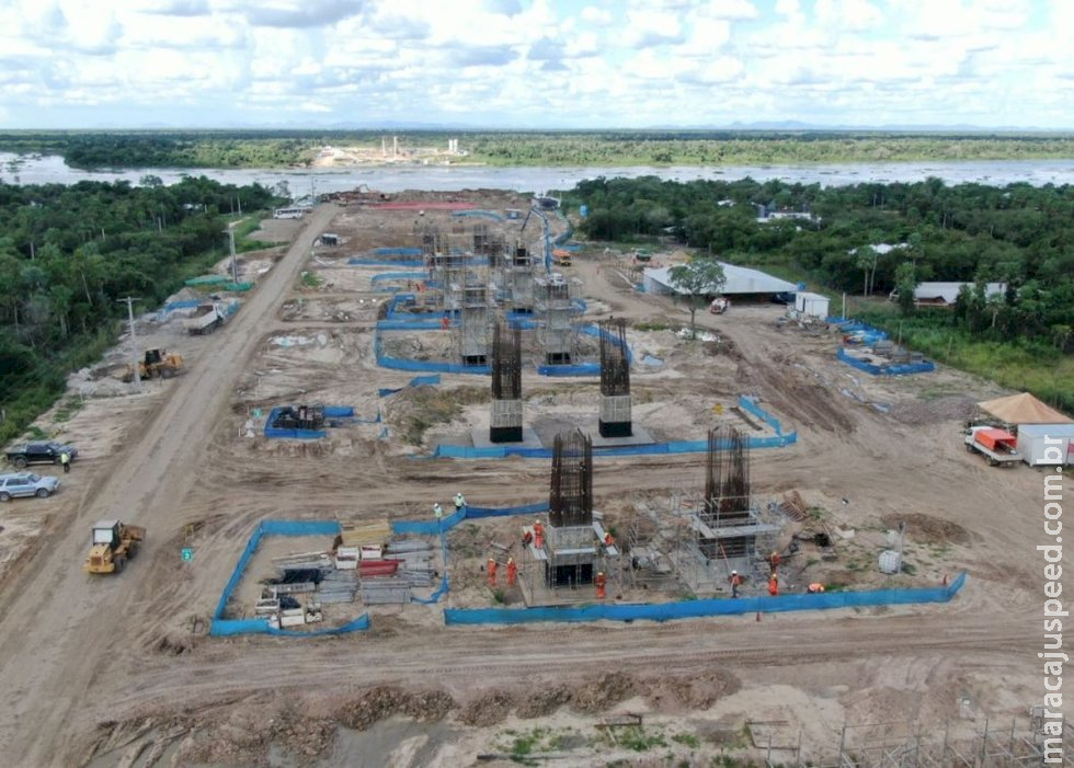 Ponte da Rota Bioceânica tem estacas de concreto armado instaladas até 43 metros de profundidade