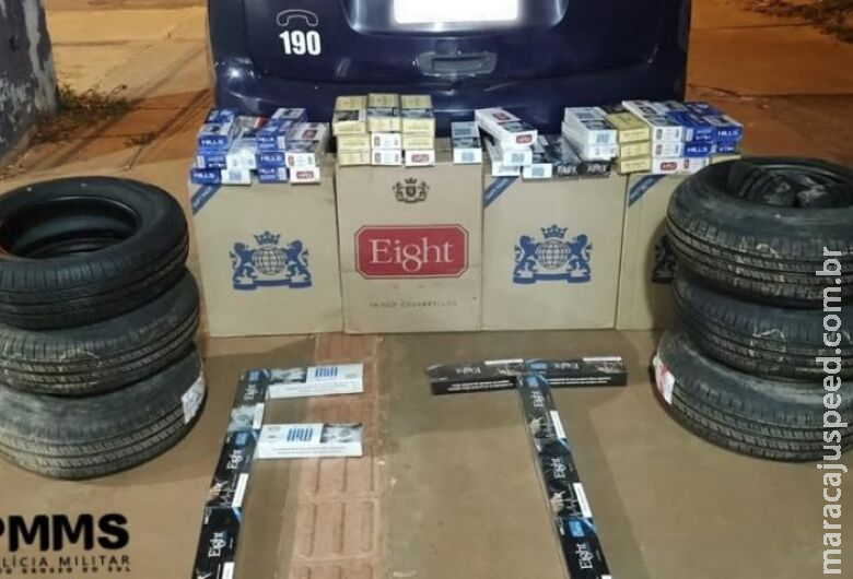 Após furar bloqueio, veículo é apreendido com mercadorias de contrabando e descaminho