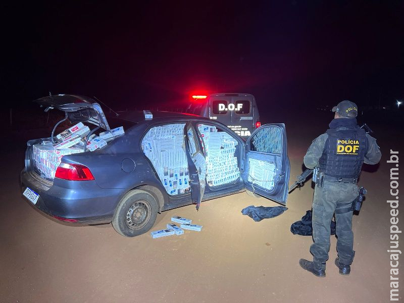 DOF recupera veículo furtado com 2 mil pacotes de cigarros contrabandeados em Maracaju DOF recupera veículo furtado com 2 mil pacotes de cigarros contrabandeados em Maracaju