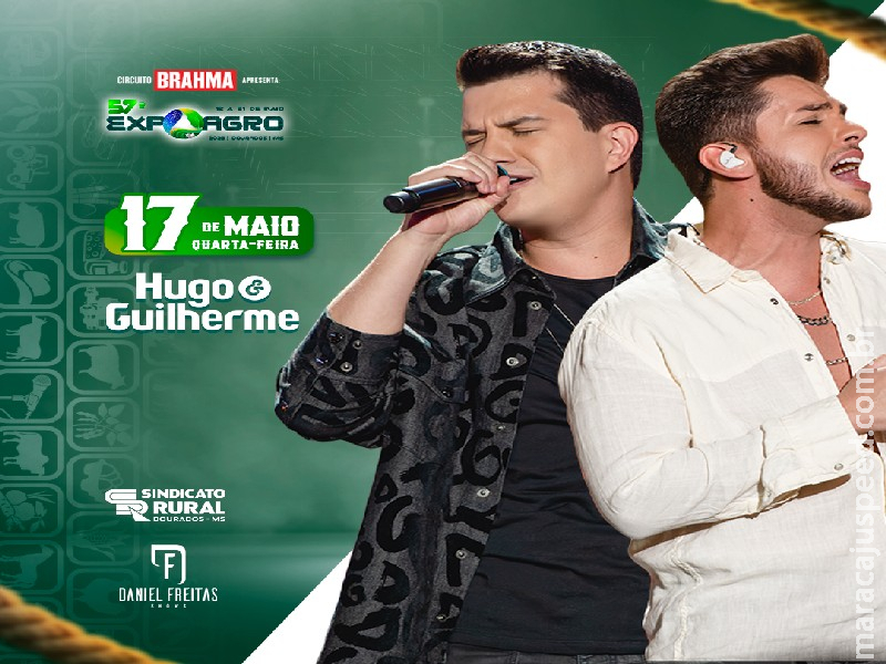 Dourados: Hugo & Guilherme são atrações da Expoagro nesta quarta-feira (17) Dourados: Hugo & Guilherme são atrações da Expoagro nesta quarta-feira (17)