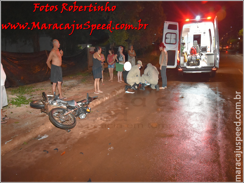 Maracaju: Condutor de caminhonete S10 de cor Branca, colidi em motociclista e foge do local sem prestar socorro