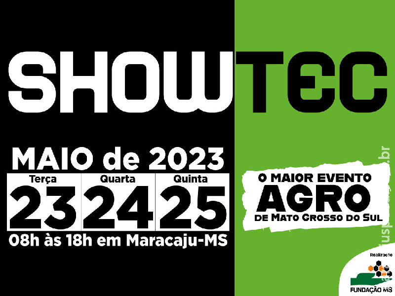 Maracaju: Confira a Programação ShowTec 2023