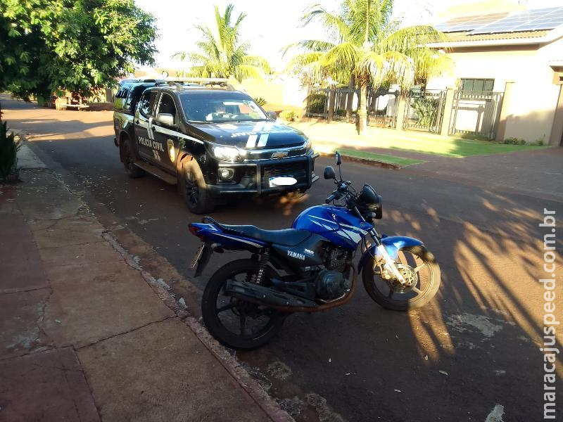Maracaju: Polícia Civil recupera motocicleta subtraída no último domingo (7), no Bairro Paraguai