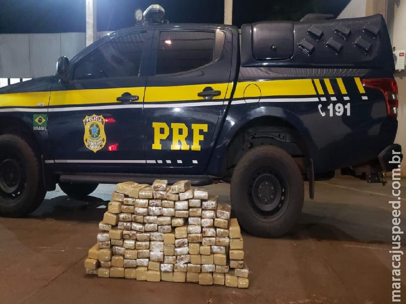 Maracaju: PRF apreende quase 100 Kg de maconha em veículo HB20 na BR-267