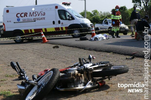 Motociclista morre na hora em acidente na MS-164