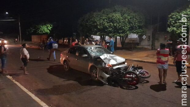 Motociclista voa ao ser atingido por motorista bêbado em Rio Brilhante