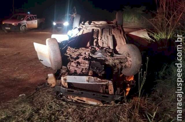 Motorista morre após perder controle e carro capotar entre Angélica e Ivinhema na MS-141