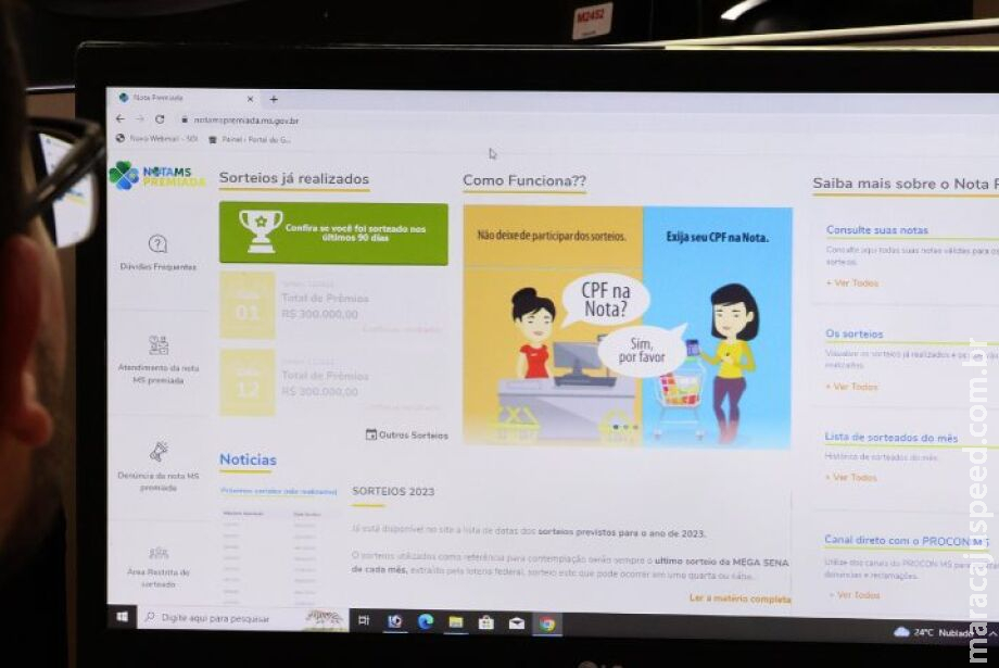 Nota MS Premiada é sorteada hoje com R$ 300 mil em prêmios Nota MS Premiada é sorteada hoje com R$ 300 mil em prêmios