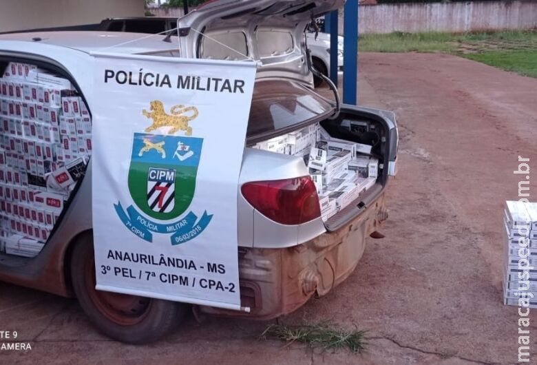 Polícia apreende veículo carregado com cigarros contrabandeados 