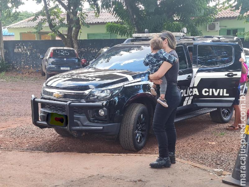 Polícia Civil de Maracaju em conjunto com a Delegacia de Atendimento à Mulher de Ponta Porã, recuperam criança raptada no bairro Cambaraí