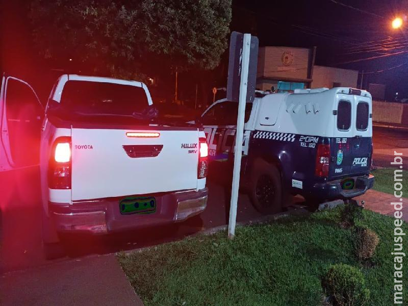 Polícia Militar recupera caminhonete Hilux furtada em outro estado, após perseguição tática por ruas de Maracaju