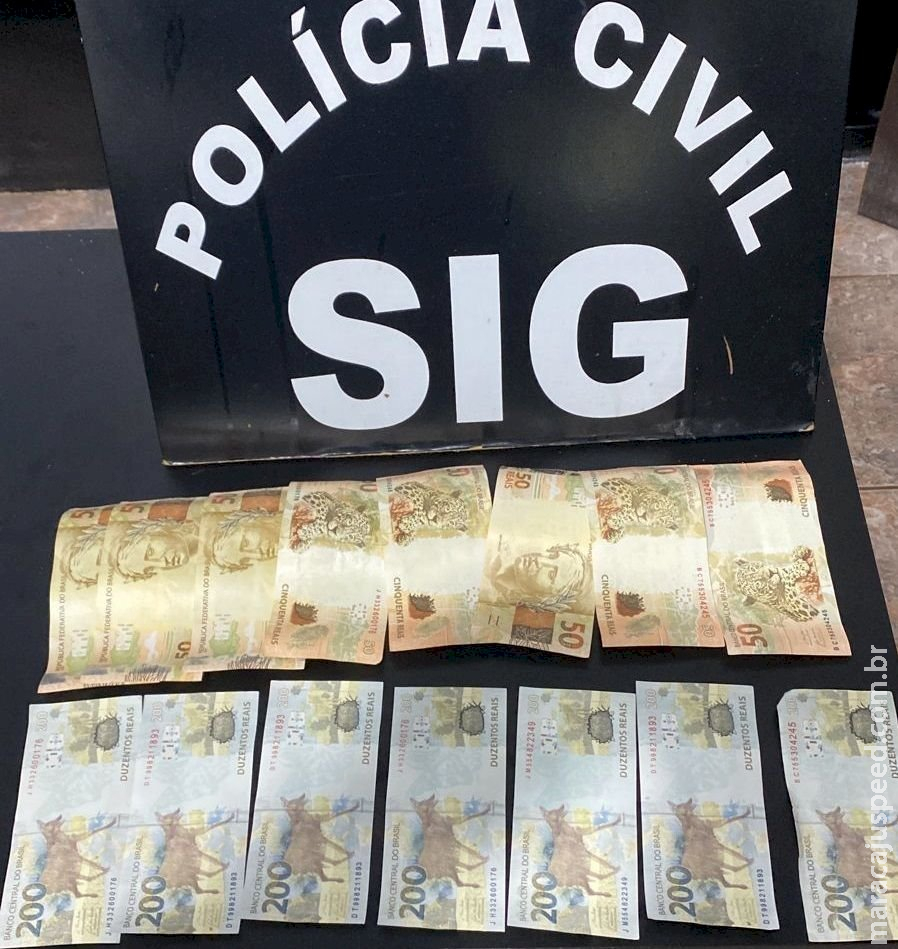 SIG apreende R$ 1,8 mil em cédulas falsas e prende suspeito de tráfico de drogas 