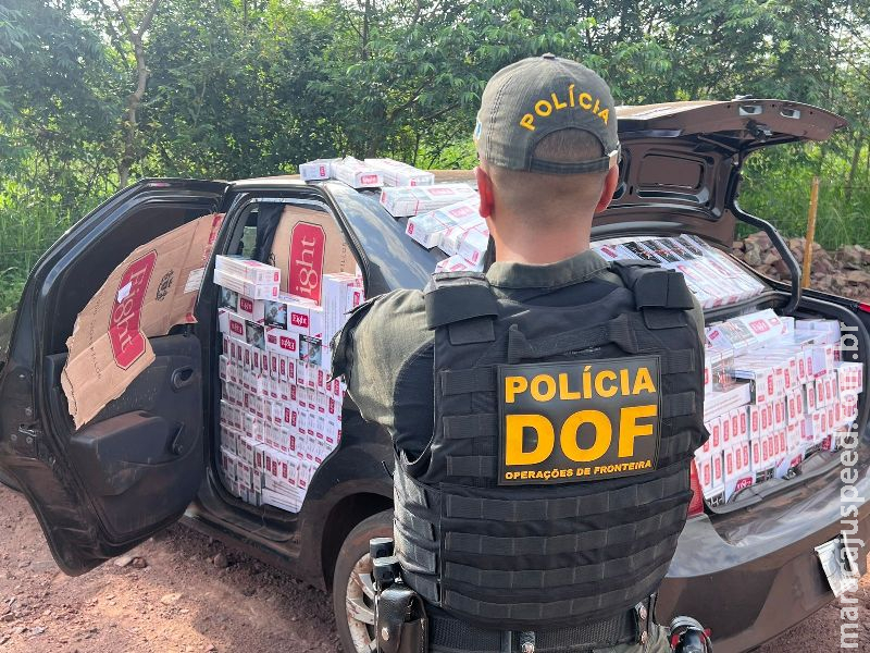 Veículo carregado com cigarros ilegais é apreendido pelo DOF em Maracaju Veículo carregado com cigarros ilegais é apreendido pelo DOF em Maracaju