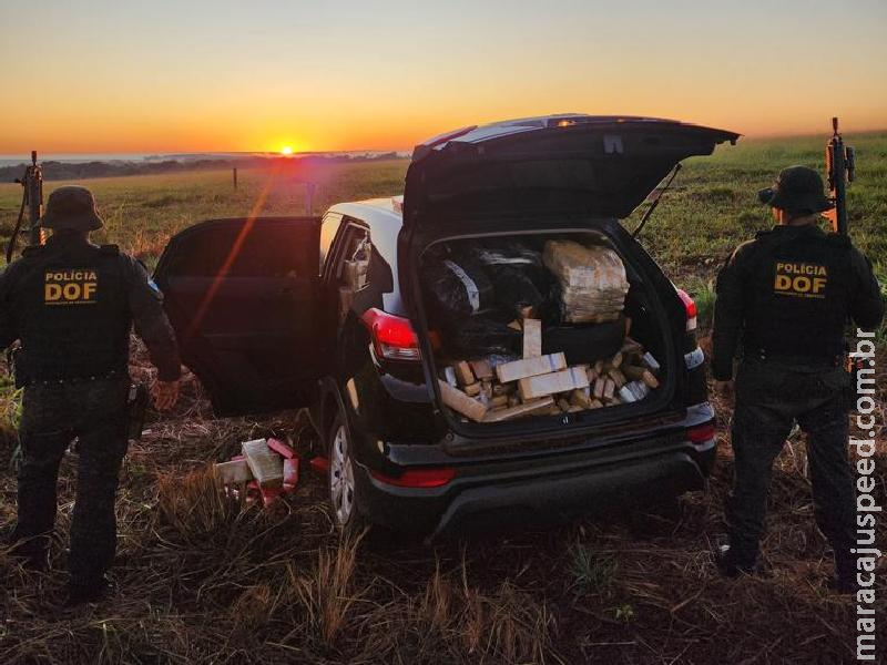 Veículo roubado em SP é apreendido pelo DOF com mais de mil quilos de drogas em Maracaju