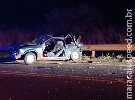 Menina de três anos é lançada de carro e morre em acidente na BR-262 entre Campo Grande e Terenos