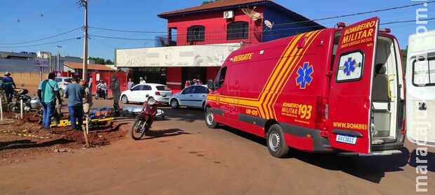 Motociclistas ficam feridos em acidente em Rio Brilhante Motociclistas ficam feridos em acidente em Rio Brilhante