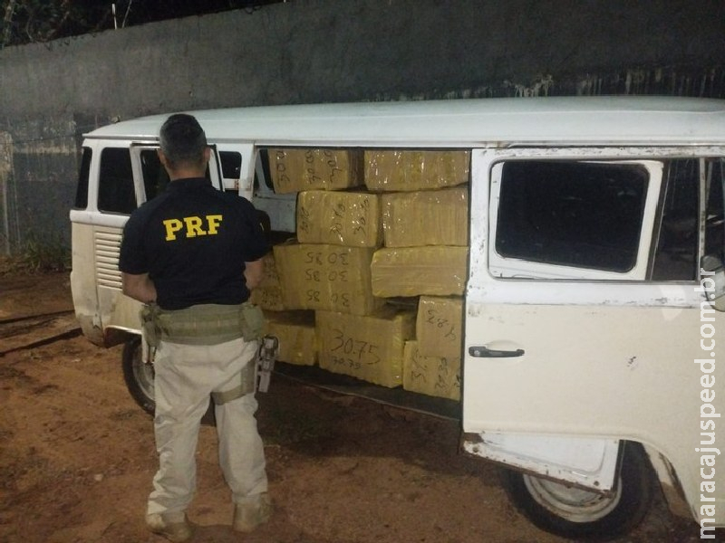 PRF apreende 613 Kg de maconha em Ponta Porã