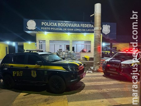 PRF e PM apreendem 460 Kg de cocaína em Guia Lopes da Laguna