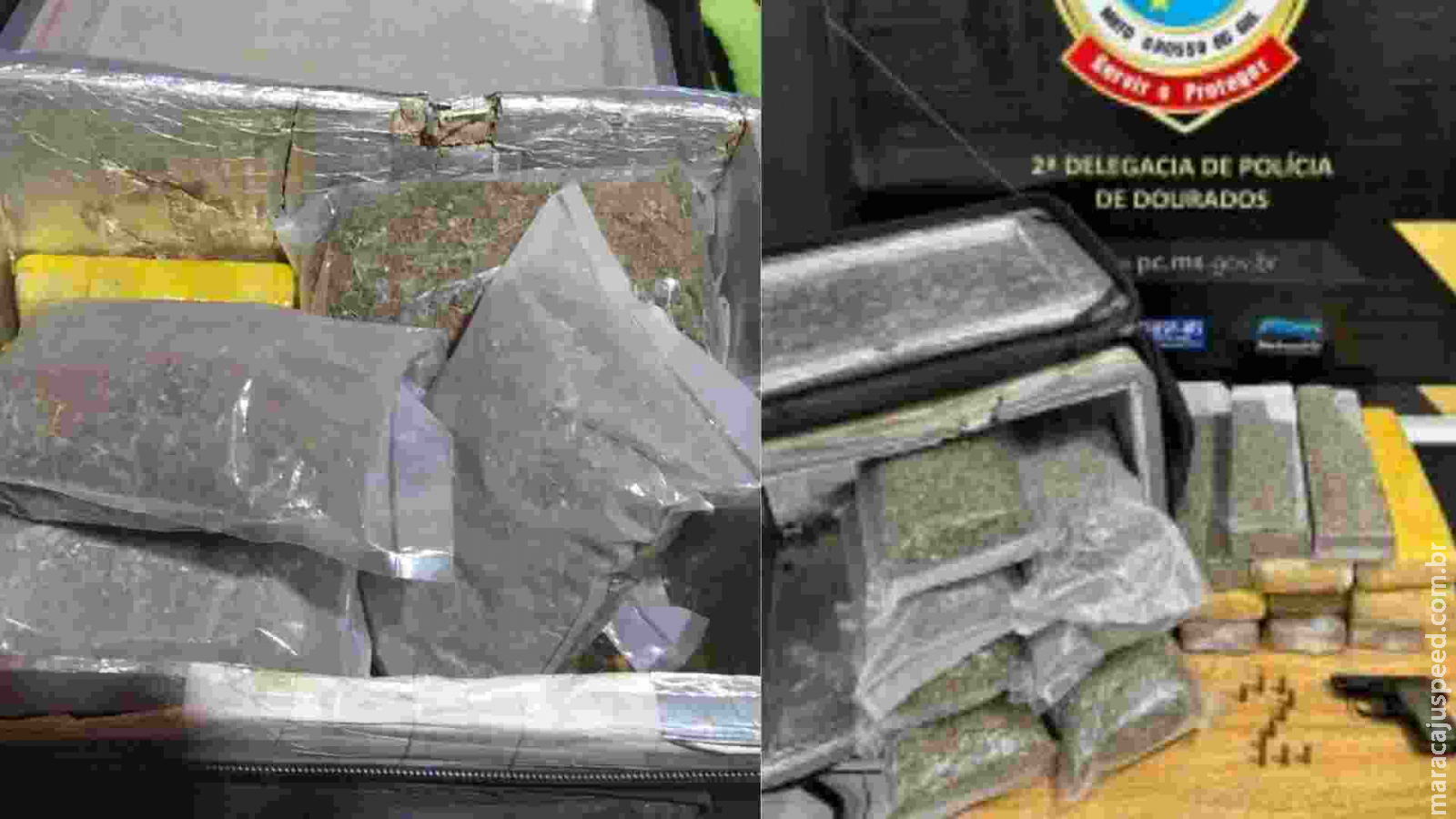 Delivery de maconha: Polícia prende 2 e apreende caixa de entrega, drogas e arma em Dourados
