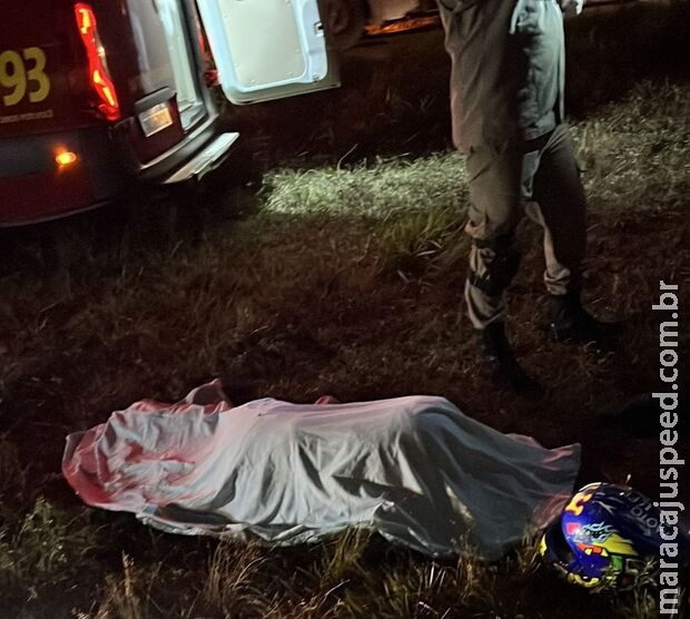 Motociclista passa com tudo em trevo e morre na MS-141, em Novo Horizonte Motociclista passa com tudo em trevo e morre na MS-141, em Novo Horizonte
