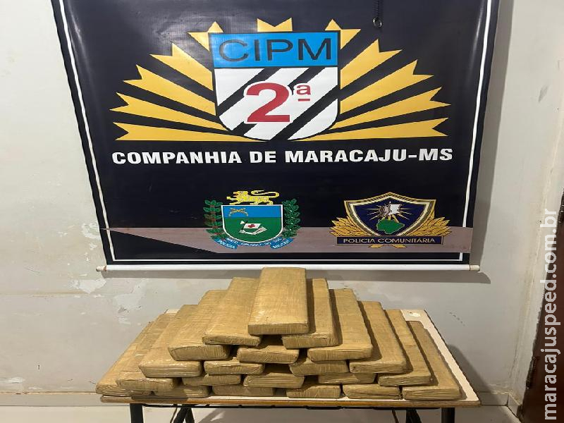 Polícia Militar de Maracaju apreende mais de 20 kg de maconha, que teria como destino final a capital Campo Grande