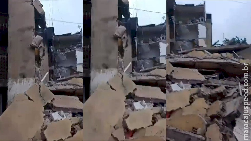 Prédio desaba e deixa pessoas soterradas em Pernambuco