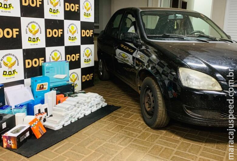 Carro com mais de R$ 230 mil em eletrônicos é apreendido na BR-376 Carro com mais de R$ 230 mil em eletrônicos é apreendido na BR-376