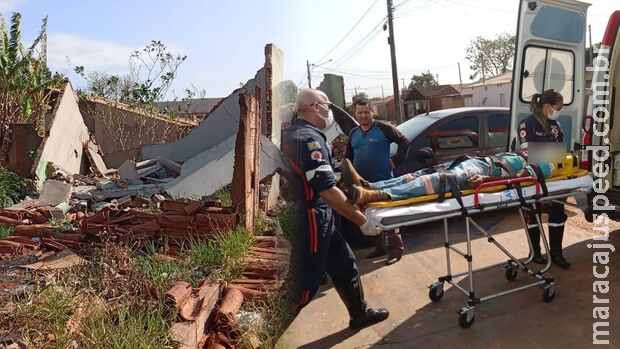 Casa cai em cima de trabalhador durante demolição no Jardim Noroeste