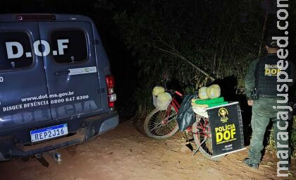 Ciclista acaba preso transportando maconha em Amambai Ciclista acaba preso transportando maconha em Amambai
